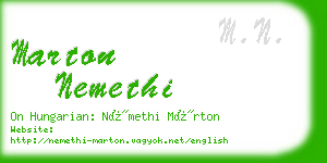 marton nemethi business card